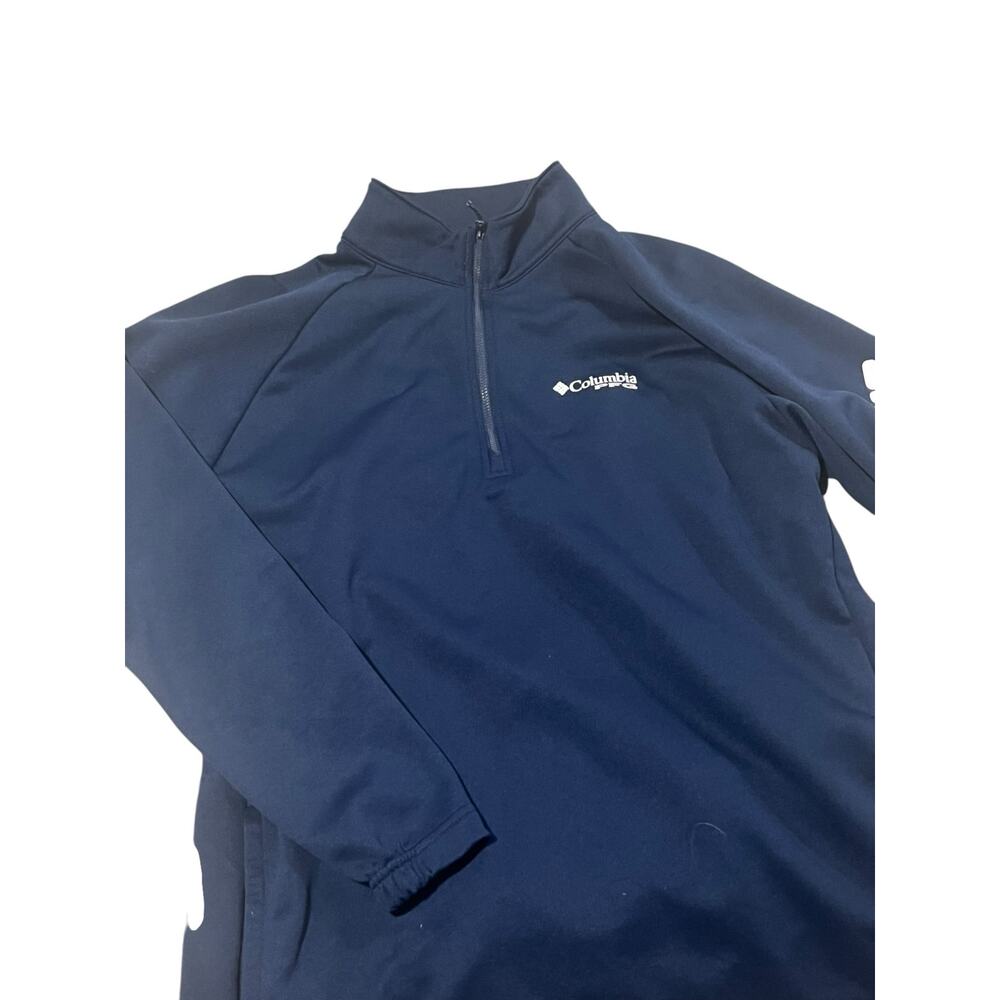 Columbia PFG Terminal Fleece Quarter-Zip Pullover - Men's Large - Navy Blue EUC - Picture 3 of 4